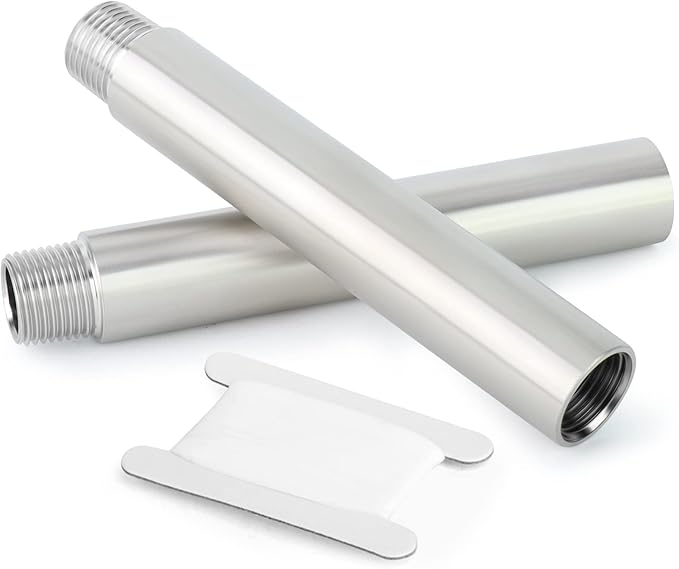 TAISHER 2PCS Stainless Steel Pipe Fittings, 3/4" NPT Male x 3/4" NPT Female Threaded, 6" Length Nipple Cast Pipe