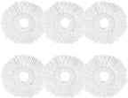 Spin Mop Head Refill Mop Replacement for Spin Magic Mop Pads Round Spin Mop Microfiber Easy Wring Spin Mop Head Cloth 6-Pack