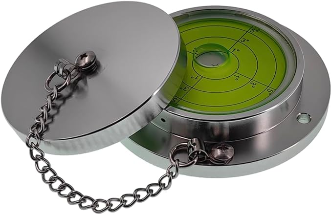 Metal Horizontal Bubble Cow Eye Level Universal Horizontal Bubble Flange Water Bubble Level Horizontal Bubble Small Household (100 * 20mm)