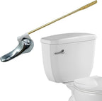 Toilet Handle for Front Mount, Stainless Steel Toilet Flapper Chain and 2-Inch Universal Toilet Flapper Replacement Kit, Easy Installation