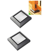 2PCS 3"x 3" Split Deck Post Base Cover, Aluminum Split Type Post Skirt Guardrail Bottom Cover for Railings, Stairs, Patios, Porches, Split Deck Base Bracket Covers(Black)