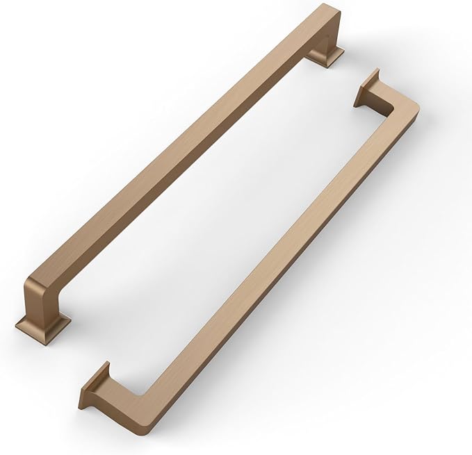 FILTA 10 Inch(256mm) Hole Centers Champagne Bronze Cabinet Pulls(Set of 6),Champagne Cabinet Pulls Zinc Alloy Kitchen Cabinet Handles Cabinet Hardware for Cabinets Cupboard Drawer