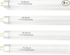 16 Inches F10T5 Replacement Bulb Compatible Jasco T5 10 Watt Warm White 3000K F10T5/830 Fluorescent Tube for Counter and Cabinet Fixture 4 Count
