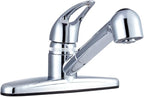 Dura Faucet DF-PK100-CP RV Non-Metallic Pull-Out Kitchen Sink Faucet - Single Handle (Chrome)