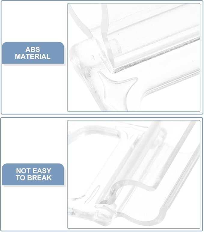 DOITOOL 10Pcs Plastic Curtain Window Blinds Lifting Clamp Pull Cordless Roller Blinds Shades Transparent Handle Pull Fit for 15mm Rod for Roller Shades Rolling Curtain Accessories