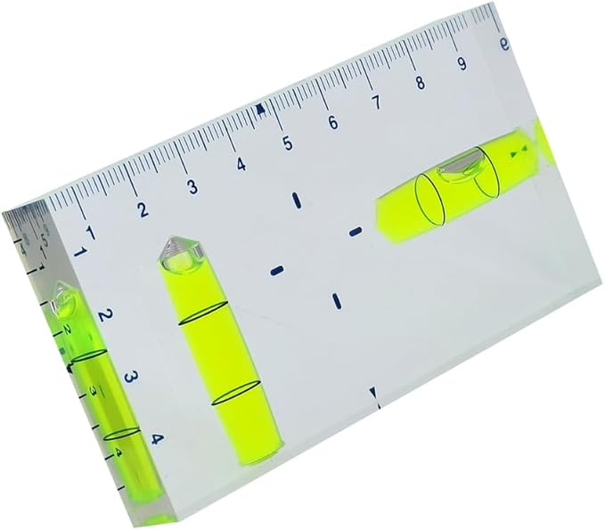 Transparent Rectangular high-Precision T-Shaped Level Integrated Small Household Water Level (non-magnetic green, 95 * 51 * 13mm)