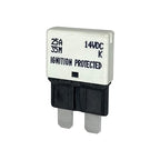 Auto Reset ATC/ATO 25 Amp Circuit Breaker Fuse for Automotive Marine RV Car Truck Audio Battery Protection Automatic Reset | Low Profile (25A, 10 Pack)