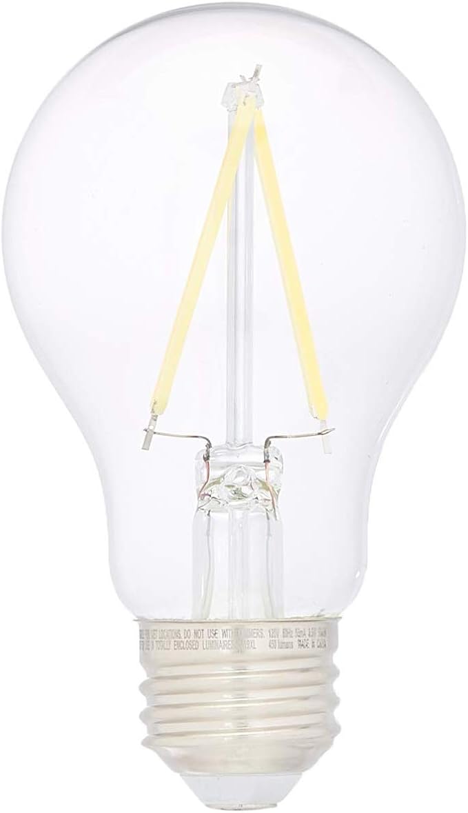 Amazon Basics A19 LED Light Bulbs 40 Watt Equivalent, Daylight White(5000K), Energy Efficient 3.5W, Non-Dimmable, 10,000 Hour Lifetime, 6 Count (Pack of 1)