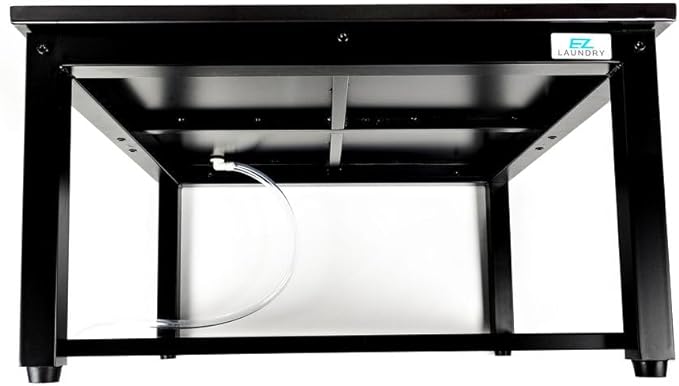 Washer and Dryer Pedestals - 24" W, 16" H, Black Steel Universal Fit with Major Brands, Leak-Proof Laundry Pedestal with Drain Pan & Hose, Washer and Dryer Stand for Back Pain Relief, 800 lbs Capacity