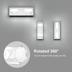 Ralbay Modern LED Vanity Light 2 Light Acrylic Stainless Steel for Bathroom Vanity Lighting Fixtures Cool White 6000K