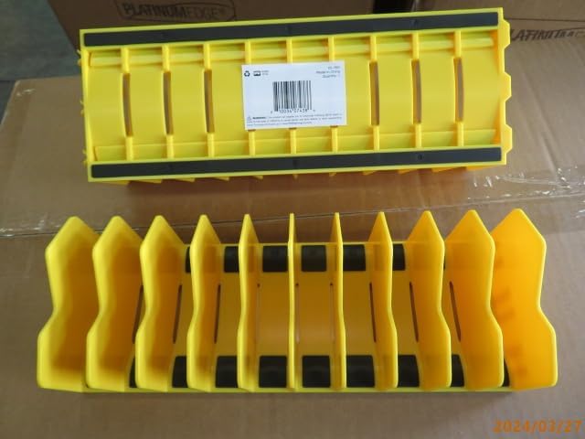 HURRICANE Pliers Organizer Rack - 10-Slot Extendable Tool Organizer, Non-Slip Rubber Base, Yellow, Fit 3" H, 1 Pack