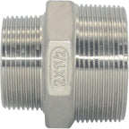2" x 1-1/2" Male Threaded Reducing Nipple Fitting/Adapter,Stainless Steel SS304 NPT Pipe Hex Reducer