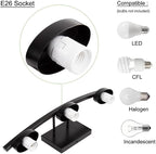 3-Light Bathroom Vanity Light Fixture Over Mirror, Modern Matte Black Vanity Lights with Milky Glass Shade, 23 inches Vanity Lighting Fixtures for Bathroom Lighting