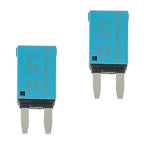 15A DC 12V-14V Auto Reset Circuit Breaker ATM Low Profile T1 Mini Blade Fuses Breakers for Car Trucks Marine Boat RV Solar and More,2 Pack