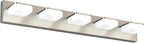 Brushed Nickel Vanity Lights for Bathroom 5 Light Vanity Lighting Fixtures for Mirror 32" Adjustable 5500K Modern LED Vanity Light Over Mirror, Bath Wall Lighting Fixtures