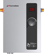 ThermoMate Tankless Water Heater Electric, 11kW 240 Volt On Demand Instant Hot Water Heater for Point of Use, Self-Modulating LED Display Knob Control, ETL Certified, 2.15GPM at 35°F Rise