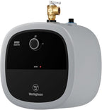 Westinghouse 2.5 Gallon Electric Mini Tank Water Heater, 120V, 1440W Instant Hot Water for Point-of-Use, Compact Under Sink & RV Design, Easy Wall/Floor Mount, UL Listed (Gray)