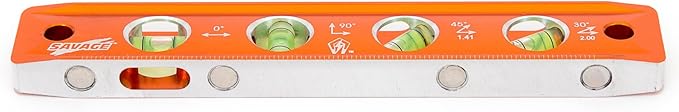 Swanson TL043M 9-Inch Savage Magnetic Torpedo Level, Orange
