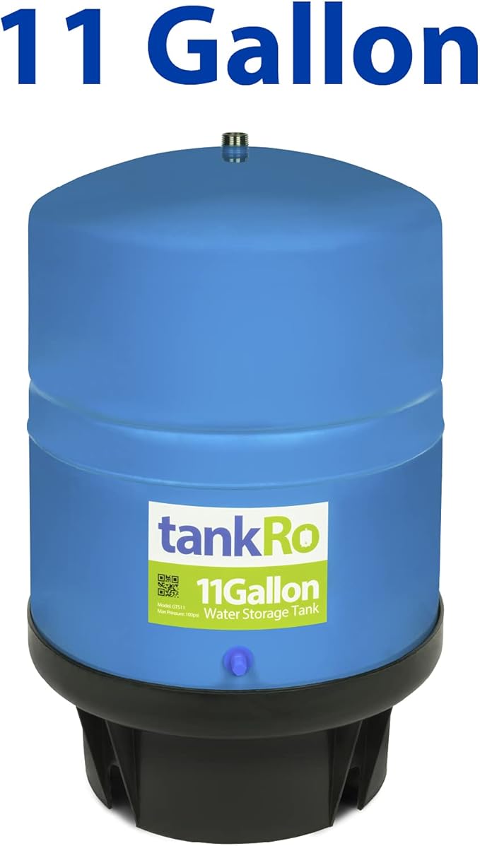 – RO Water Filtration System Expansion Tank – 11 Gallon Water Tank – Large Reverse Osmosis Water Storage Pressure Tank
