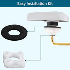 2Pack Universal Side Mount Toilet Handle Replacement Kit Compatible with Kohler K-GP30324-CP/Glacier Bay Toilet with Flapper Chains, Metal Toilet Flusher Lever, Chrome