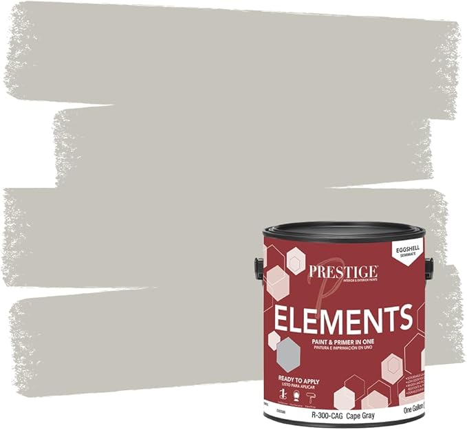 PRESTIGE Paints Elements Interior Paint and Primer in One, Eggshell, 1 Gallon, Cape Gray