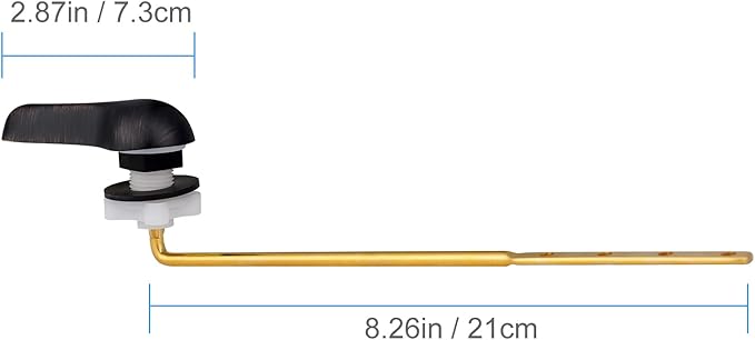 iFealClear 2 Pack Toilet Handle Replacement Kit, Universal Front Mount Tank Flush Lever Replacement, Solid Brass Trip Lever Fits Most Toilets, Oil Rubbed Bronze