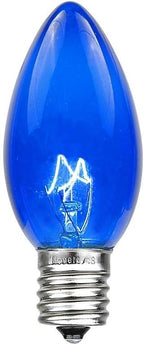 Novelty Lights 500 Case C9 Outdoor Christmas Replacement Bulbs, Blue, E17/C9 Intermediate Base, 7 Watt