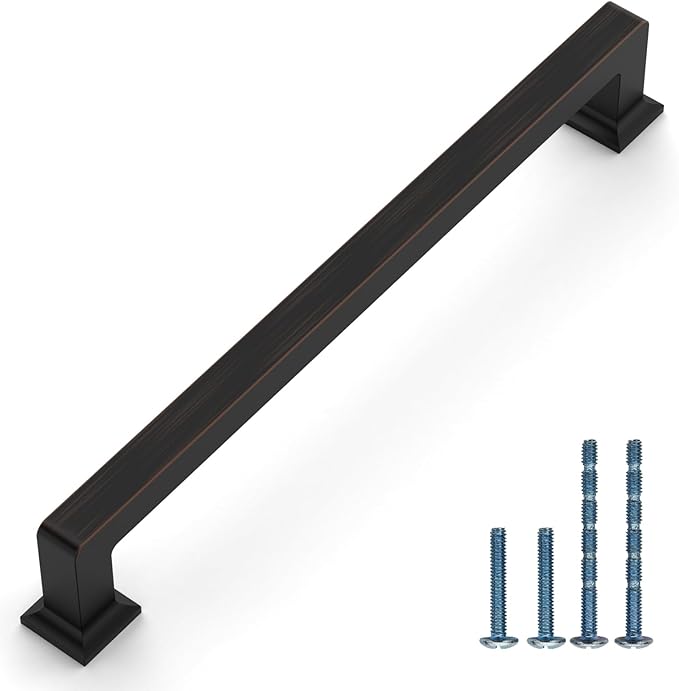 10 Pack 7"(177mm) Oil Rubbed Bronze Cabinet Pulls Kitchen Cabinet Handles Drawer Pulls Cupboard Hardware for Cabinets CK0078