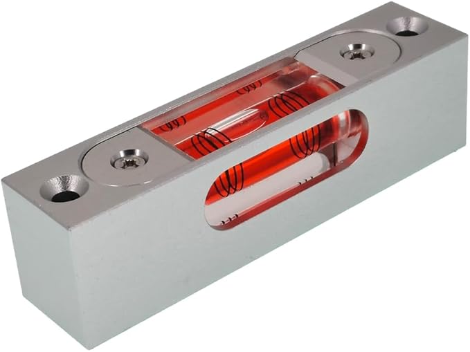 Bar type high-precision level, high-precision aluminum alloy metal adjustable level, bubble square bar type luminous magnetic multi specification ruler (90x21x25mm)