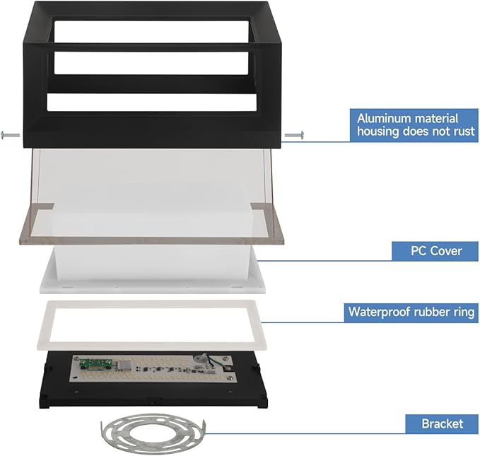 24W Porch Lights Outdoor 2160LM Modern Exterior Light Fixtures 3CCT 3000K/4000K/6500K Black Outdoor Wall Light LED Wall Mount Sconces for Garage Front Door Porch Hallway Doorway 2 Pack