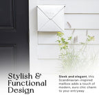 NACH Mailboxes for Outside Wall Mount, 10 x 10 x 4 inch White Wall Mount Mailbox, Waterproof Mailboxes for Outside - Chicago Style Mail Box