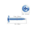 (150 pcs) Wensilon #10×1-1/2" Phillips Truss Head Wood Screws Galvanized Iron Quick Metal Self