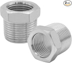 Joywayus Stainless Steel Hex Head Bushing Reducer Pipe Fitting 1 NPT Male × 3/4 NPT Female (Pack of 2)