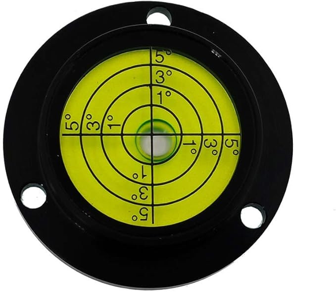 UMEI Vientiane scale High precision horizontal bubble Aluminium Case Bullseye Spirit Bubble Surface Level Round Inclinometers Two sizes are available (40X10MM),Clear