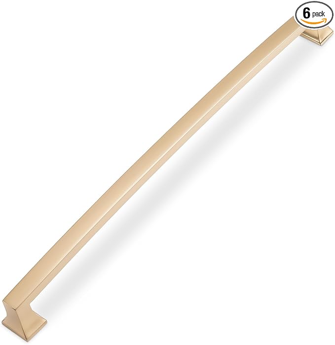 COTYKILEY 6 Pack 12.6 Inch(320mm) Champagne Bronze Cabinet Handles Gold Kitchen Cabinet Pulls Cabinet Door Handles Kitchen Cabinet Hardware