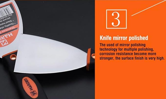 Edward Tools Pro Putty Knife 5 Piece Set - 1”-5” Heavy Duty Stainless Steel Scraper Knives with Ergo Grip Handle and Steel Striking Butt - Tool for Scraping, Wallpaper, Spackle, Spreader, Taping Knife