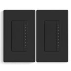 ELEGRP Dimmer Switch, Digital Dimmer Light Switch for LED Lights 150W, INC/HAL 450W, Single Pole LED Dimmer Switch, Needs Neutral Wire, Wall Plate Included, UL Listed, 2 Pack, Matte Black