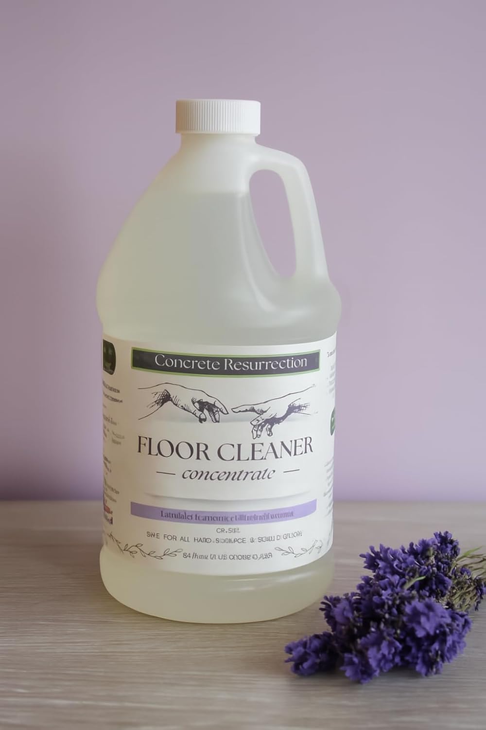 Clean Living Essentials Floor Cleaner – Multi-Surface, Non-Toxic, Plant-Based, pH Neutral, Family & Pet Friendly. Naturally scented for everyday clean. (Lavender + Mint)