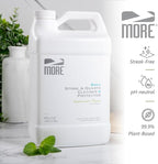 MORE Stone & Quartz Cleaner + Protector - Water-Based Surface Care Spray Refill - For Kitchen & Bathroom Countertops - Daily Cleaner/Protector - Peppermint-Thyme Essential Oil - 128oz
