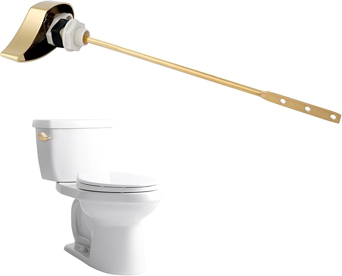 Hibbent Toilet Handle Tank Flush Lever Replacement Compatible with TOTOTHU004-CP Trip Lvr for ST701, CST854, CST884, Side Mount Toilet Tank Flush Lever, Gold
