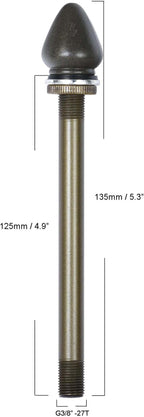 Bieye SS027 Lampshade Support with Finial for Tiffany Style Stained Glass Floor Lamp Table Lamp (G3/8 125mm Waterdrop)