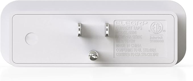 ELEGRP Triple Outlet Extender, 3-Prong Grounded Wall Tab, Multiple Outlet Extender Adapter Plug with 3 Electrical Outlets for Travel Home Hotel Office, ETL Listed, 3 Pack, White