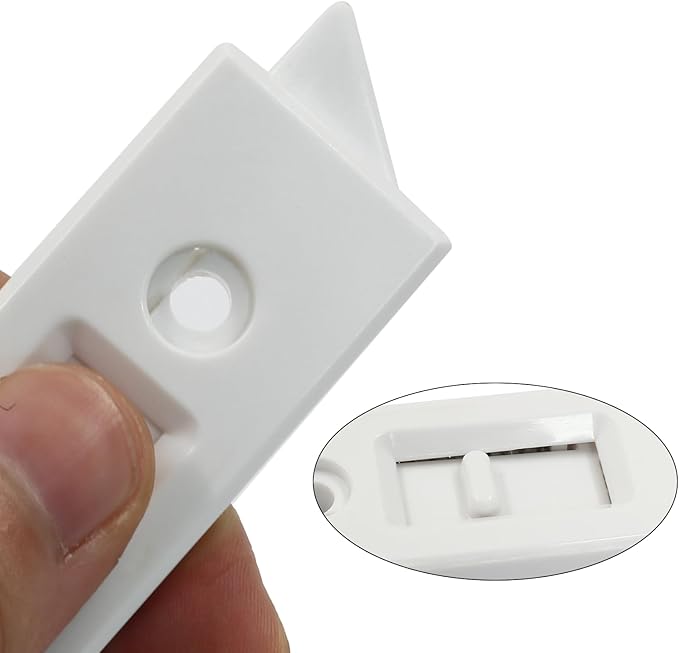 Window Latch Locks Replacement Window Parts and Hardware, Plastic Spring Loaded Sliding Window Tilt Latch for Home Window Accessories, Pack of 4 (White)