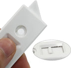 Window Latch Locks Replacement Window Parts and Hardware, Plastic Spring Loaded Sliding Window Tilt Latch for Home Window Accessories, Pack of 4 (White)