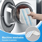 2 Pack Reusable Mop Pads Compatible with O-Cedar/Vileda H2prO System,Microfiber Pads Refills Machine Washable Up to 100 Times Wet Dry Use Suitable for All Floor Types (2 Pack)