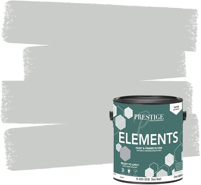PRESTIGE Paints Elements Interior Paint and Primer in One, Satin, 1 Gallon, Sea Wall