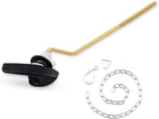 iFealClear Universal Brass Toilet Tank Flush Lever Handle, Side/Angle Mount Toilet Trip Lever Compatible with Kohler K-GP30324-CP, Stainless Steel Chain, Oil Rubbed Bronze