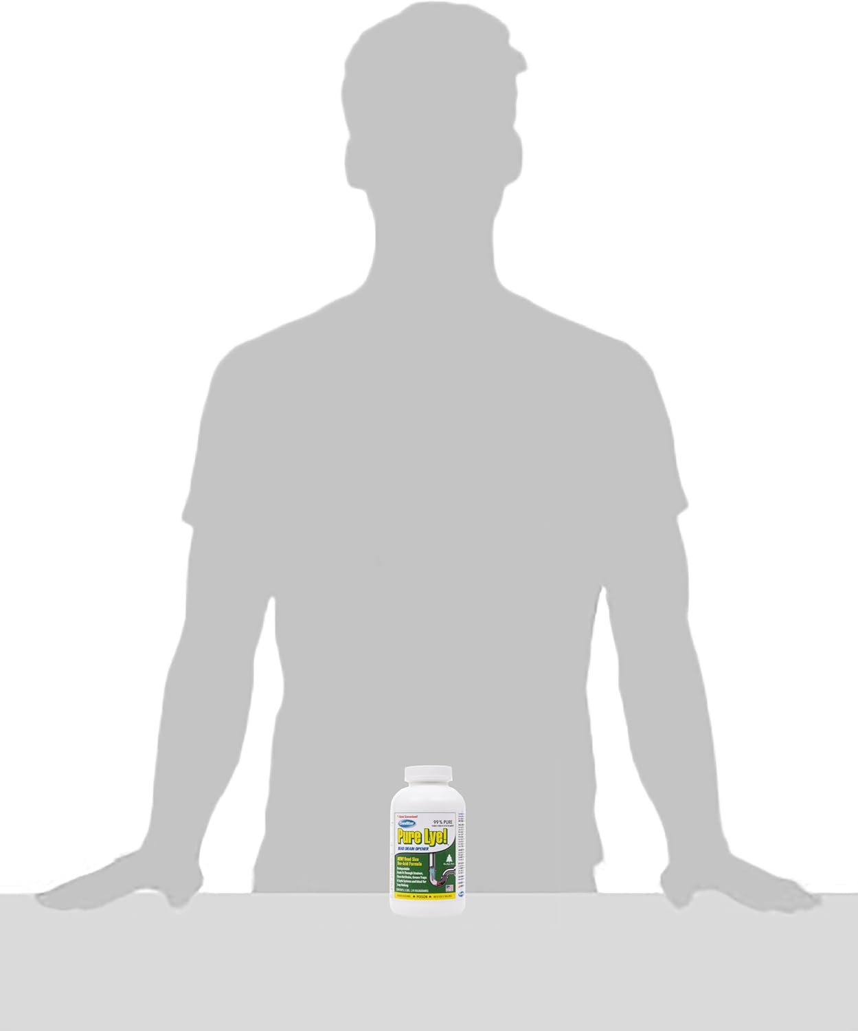 ComStar Pure Lye | 99% Pure Sodium Hydroxide Beads | Eco-Friendly, Industrial Strength, Biodegradable Drain Opener | Safe on Fixtures | Static-Free, Unique Beads for Soap Making | 2 lb. (30-504)