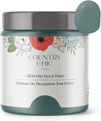 Country Chic All-in-One Chalk Paint for Furniture, Cabinets, Home Decor, Eco-Friendly, Matte Finish, Built-In Primer & Top Coat for Wood, Metal - Wanderess (Teal) - 8 oz (237 ml)
