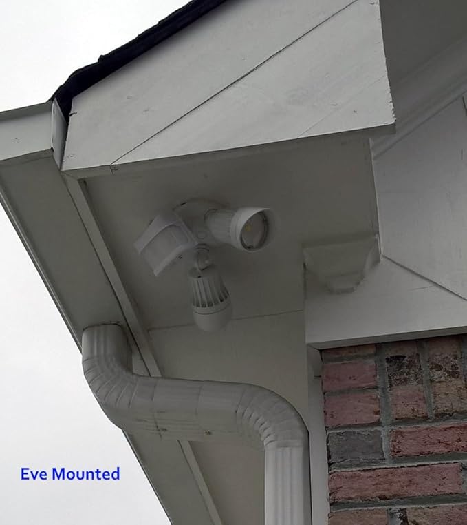 RuggedGrade 20W Turin II TT Series LED Security Light - Motion Sensor Flood Light - 2,400 Lumens - 240° Sensor - Color Selectable 3000K/4000K/5000K - White Housing - Outdoor Light - DLC 5.1 Premium